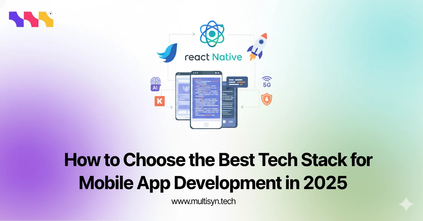 Developers choosing the best tech stack for mobile app development in 2025